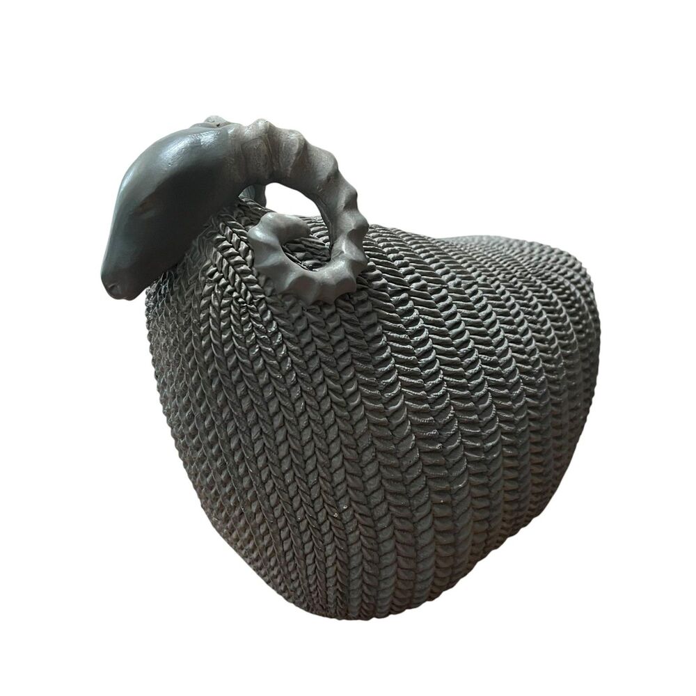 Capricorn Zodiac Ram Textured Resin Sheep Gray Farmhouse Decor Art Home Decor - Picture 3 of 12